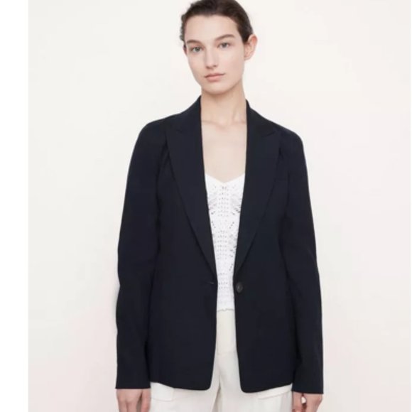 VINCE Wool-Blend Single-Breasted Blazer Size 8 - Picture 3 of 10